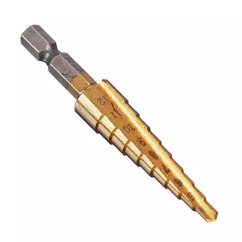 ЕРМАК Сверло ступенчатое по металлу 4-5-6-7-8-9-10-11-12 Р6М5 шестигранный хвостовик