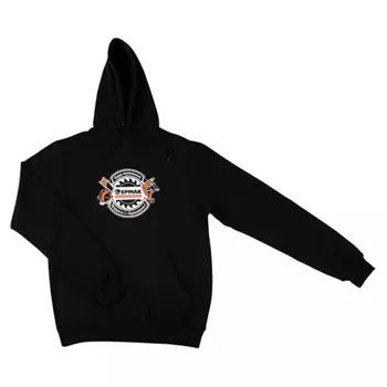 ЕРМАК Толстовка черная с принтом Ермак, х/б, цвет черный, размер XXL, р-р 52-54 (рекламный продукт)