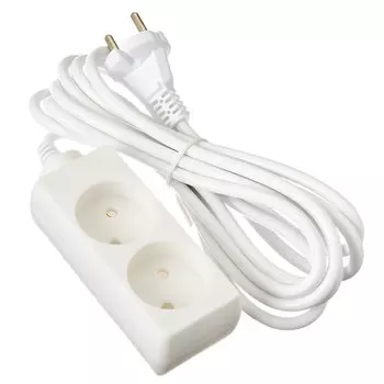 ЕРМАК Удлинитель 2 гнезда, евро, 2х0,75 мм2, 3м