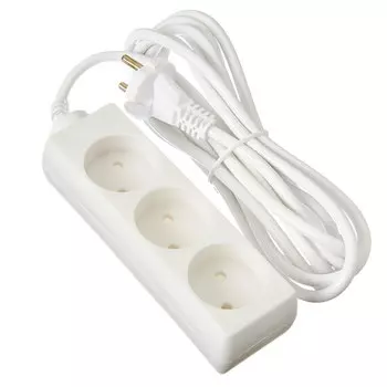 ЕРМАК Удлинитель 3 гнезда, 2х1,0 мм2, 3м