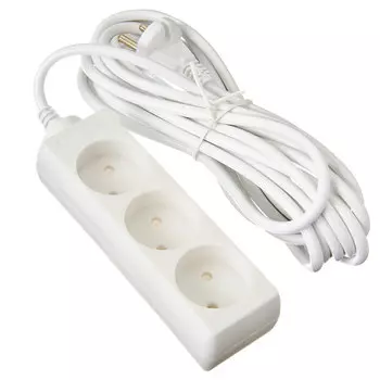 ЕРМАК Удлинитель 3 гнезда, 2х1,0 мм2, 5м