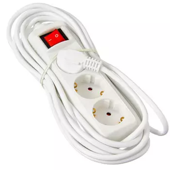 ЕРМАК Удлинитель 3 гнезда с зазем, выкл-ем, евро, с защит. шторками, 3х1,0 мм2, 5м