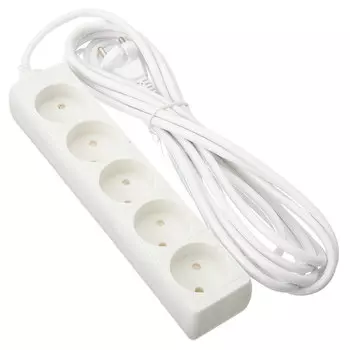 ЕРМАК Удлинитель 5 гнезд, 2х1,0 мм2, 5м