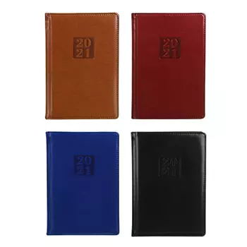 Ежедневник на 2021 "Престиж" А5,352стр, твердая обл.с поролоном, золотистый срез, 4цв, ПУ