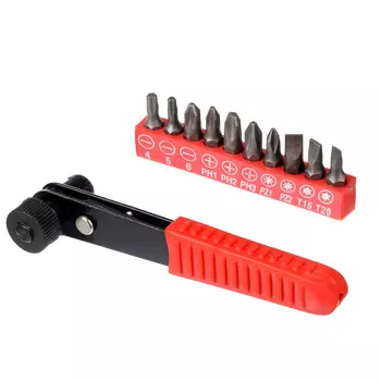 FALCO Набор бит с трещоткой, 11пр.