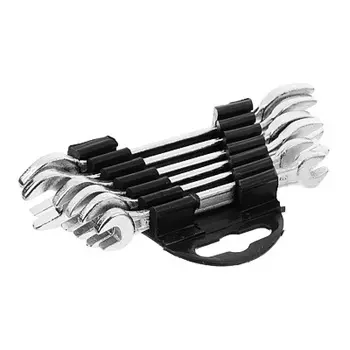 FALCO Набор ключей рожковых оцинк. в пластик. подвесе 6 пр. (6х7, 8х10, 9х11, 10х12, 12х13, 13х14мм)