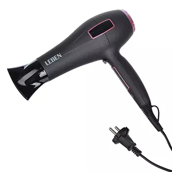 Фен для волос профессиональный LEBEN 2200 Вт, 6 скоростей, сэнсорное управление, LED-экран 259-140
