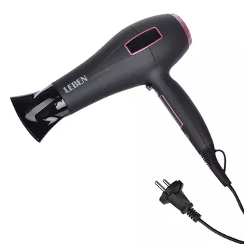 Фен для волос профессиональный LEBEN 2200 Вт, 6 скоростей, сэнсорное управление, LED-экран 259-140