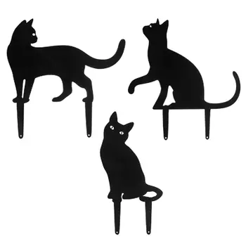 Фигура садовая Кошка металлическая, 3 вида