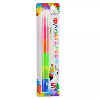 Фломастер составной 18,5 см, 5 цветов