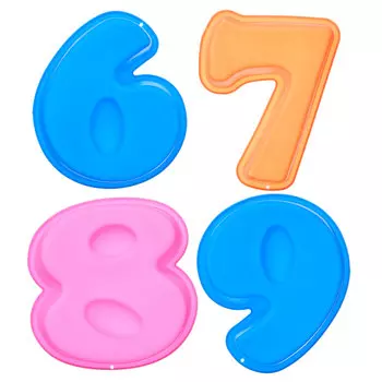 Форма для выпечки силиконовая, 17см, "Цифра 6(9), 7, 8"