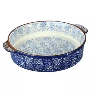 Форма для запекания и сервировки с ручками, керамика, d25х6 см, MILLIMI