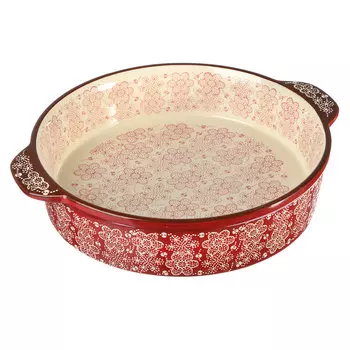 Форма для запекания MILLIMI, d. 25 см, круглая с ручками, красная