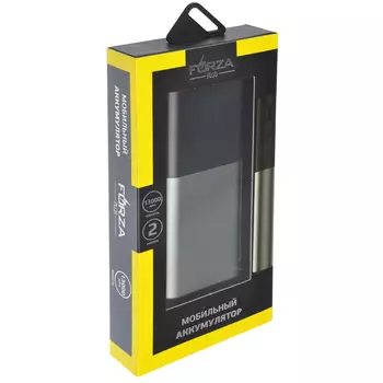 FORZA Аккумулятор мобильный 13000 мАч, 2А, темно-серый