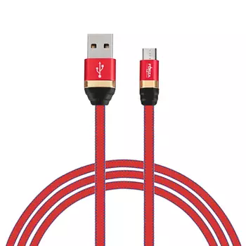 FORZA Кабель для зарядки Элегант Micro USB, 1м, 2А, тканевая оплётка, 4 цвета