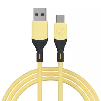 FORZA Кабель для зарядки Карнавал Type-C, 1м, 2А, наклейки в комплекте, 4 цвета, пакет