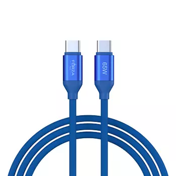FORZA Кабель для зарядки Лето Type-C - Type-C, 1м, 3А, Быстрая зарядка, 65W, прорез. кабель, пакет