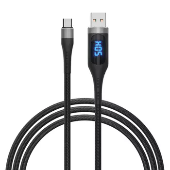 FORZA Кабель для зарядки с индикатором iP, 1.2м, 2.4A, Быстрая зарядка, плетеный кабель