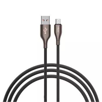 FORZA Кабель для зарядки Вегас Micro USB, 1м, 3А, Быстрая зарядка QC3.0, с индикатором, 2 цвета