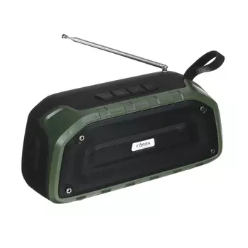 FORZA Колонка беспроводная, 2x3Вт, 1200мАч, 200x91x72мм, IP4, радио, USB, AUX, Micro-SD, пластик