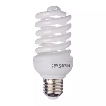 FORZA Лампа энергосберегающая E27 25W 4100K полн.спираль, трубка Т2