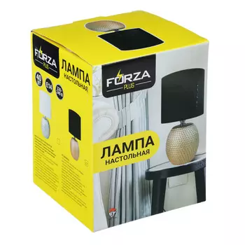 FORZA Лампа настольная, E14, 27см, 40 Вт, 220В, керамика, текстиль, 2 цвета