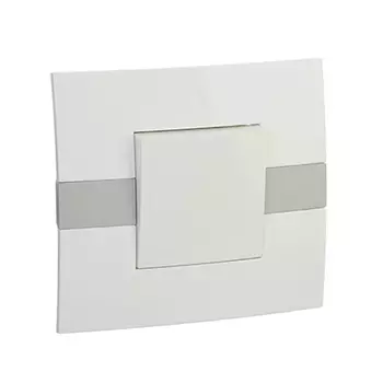 FORZA МОДЕРН Выключатель одноклавишный, цвет белый 10А 250В, пластик ABS