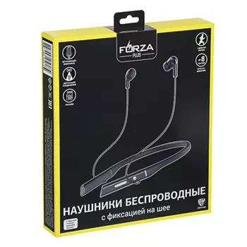 FORZA Наушники беспроводные внутриканальные Travel, 180мАч, BT: 5.0, дуга на шею, пластик