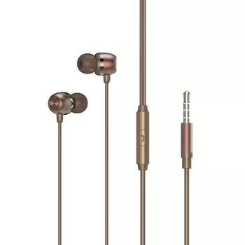 FORZA Наушники проводные внутриканальные, гарнитура, оплетка TPE, коробка картон