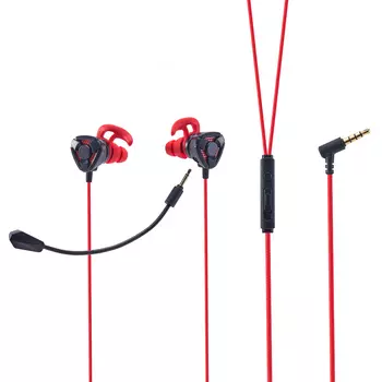 FORZA Наушники проводные внутриканальные, Игровые, гарнитура, 130см, металл, пластик