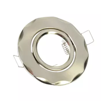 FORZA Светильник встраиваемый №9 Волнообразный, с рег. угл., лампа MR16, GU 5.3 металл d90, круглый