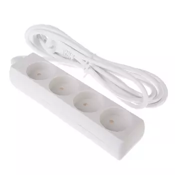 FORZA Удлинитель 4 гнезда, сеч. провода 1 кв.мм 3м, 10A, макс. мощность 2500Вт