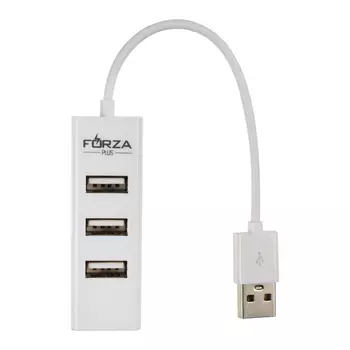 FORZA USB-хаб, 4xUSB2.0, USB штекер, пластик