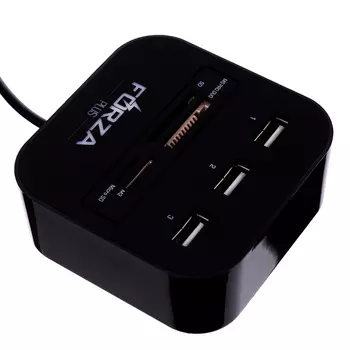 FORZA USB-хаб, кард-ридер SD, MICRO-SD, 3 USB, USB 2.0, MS PRO DUO, M2