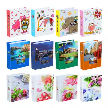 Фотоальбом 14х17см, на 40 фото 10х15см, PP, картон, 12 дизайнов