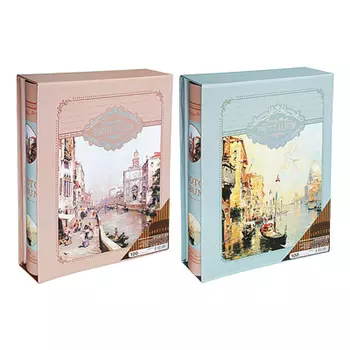 Фотоальбом на 100 фото 10х15см, 26,5х21х5,5см, бумага, пластик, 2 дизайна, в коробке