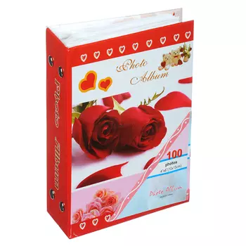 Фотоальбом, на 100 фотографий, 10х15, пластик, бумага