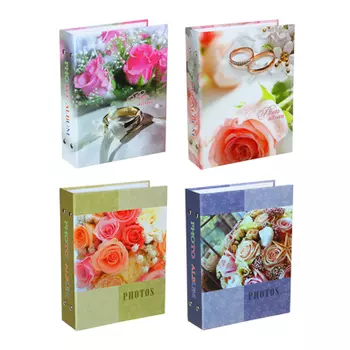 Фотоальбом на 200 фото 10х15см, 17,5х23см, бумага, пластик, 4 дизайна
