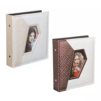 Фотоальбом на 200 фото, 21х23,5см, 10х15см, PU, PP, 2 цвета, арт.1