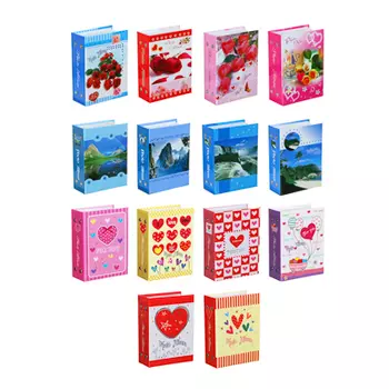 Фотоальбом на 96 фото, 16,5х12,5см, 10х15см, PP, картон, 14 дизайнов