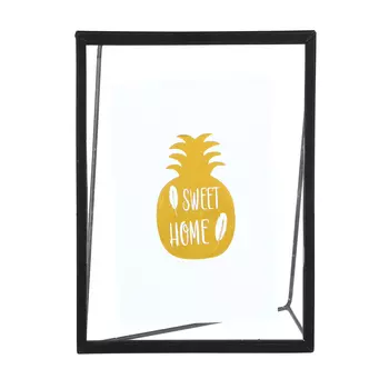 Фоторамка, 15x20см, металл, стекло, черная