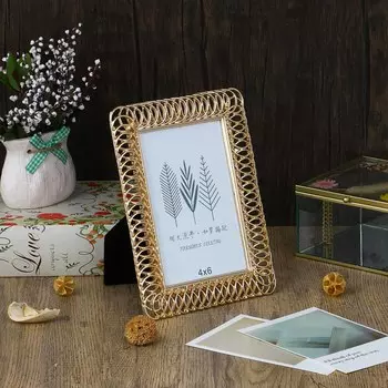 Фоторамка, металл, 10х15 см, арт 12