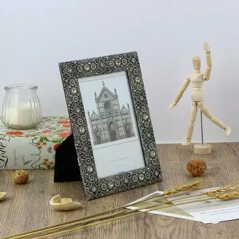 Фоторамка, металл, 10х15 см, арт 17