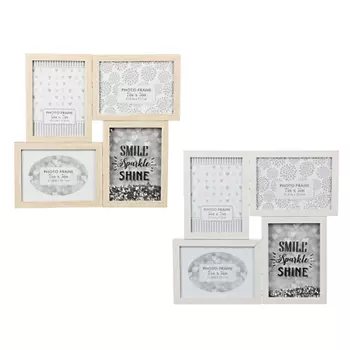 Фоторамка на 3 фотографии, с блестящей насыпкой, 2 цвета, 34х37,5см, МДФ, арт. 25-1