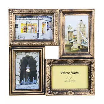 Фоторамка на 4 фотографии, 34х34х3см, пластик, арт.102-3