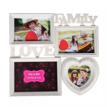 Фоторамка на 4 фотографии, 35х33 см, пластик