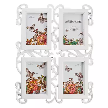 Фоторамка на 4 фотографии, пластик, 44х34см, арт.1908-2