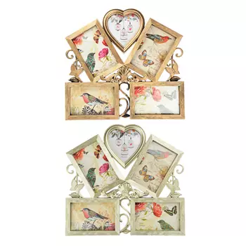 Фоторамка на 5 фотографий, 37х35 см, пластик, 2 цвета