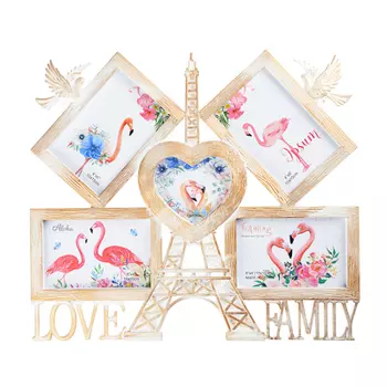 Фоторамка на 5 фотографий, 37х42 см, пластик