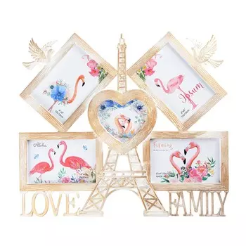 Фоторамка на 5 фотографий, 37х42 см, пластик